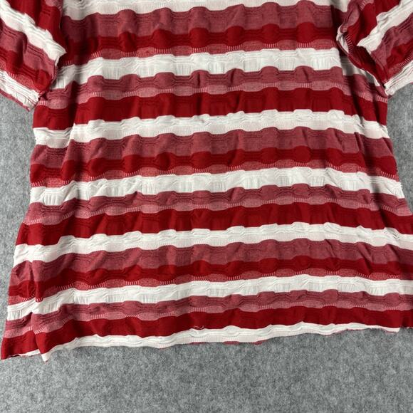 Ali Miles Tunic Top Womens 2X Striped Textured Crinkle Stretch Artsy Lagenlook - Picture 11 of 13